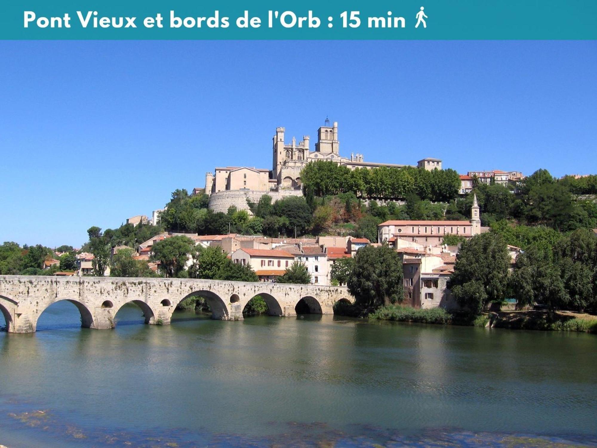 Charmant Studio Climatise 'Alma 1' - Beziers Centre - Wifi Fibre - Netflix Béziers Exterior foto